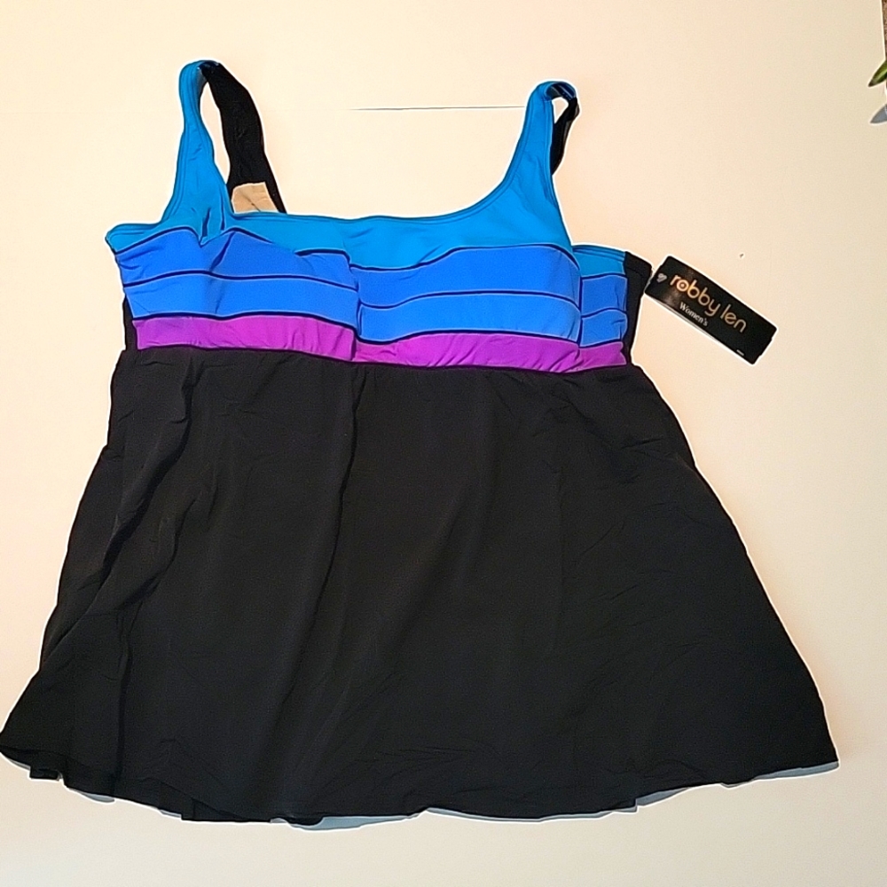 Robby Len Swimsuit One Piece Swim Dress Size 30W New with tags!